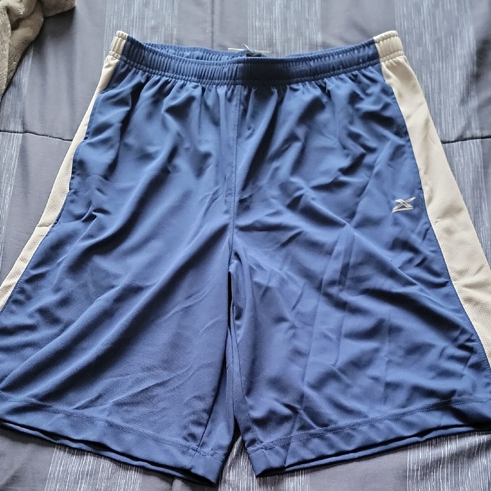 Gander Mountain Men's Athletic Shorts in Blue and Tan